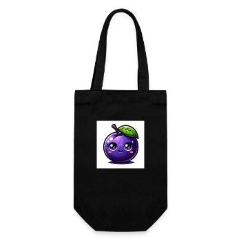 Plum purple - Gift Bag for Bottles - black - Front