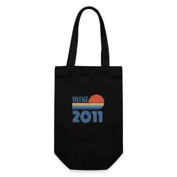 Jahrgang 2011 - Geschenkbeutel für Flaschen - Schwarz - Vorne