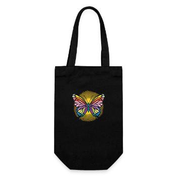 Multicolored Butterfly - Gift Bag for Bottles - black - Front