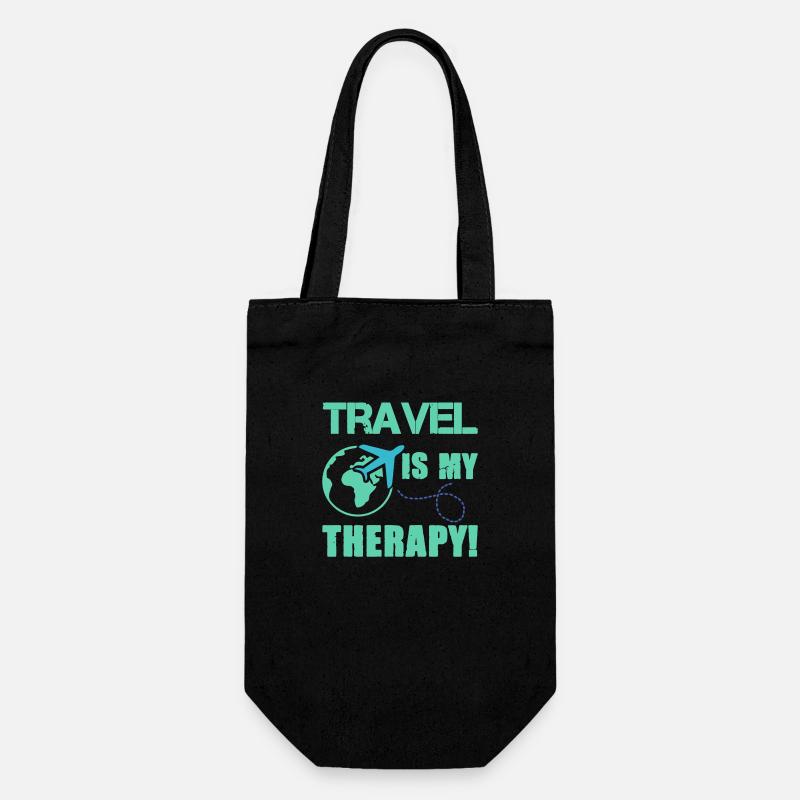 travel therapy 1 - Geschenkbeutel für Flaschen - Schwarz