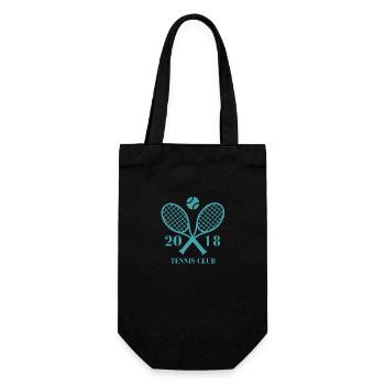 2018 Tennisclub - Geschenkbeutel für Flaschen - Schwarz - Vorne