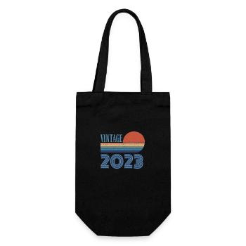 Vintage 2023 - Gift Bag for Bottles - black - Front