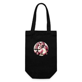 Bunny Rabbit Pinks - Gift Bag for Bottles - black - Front