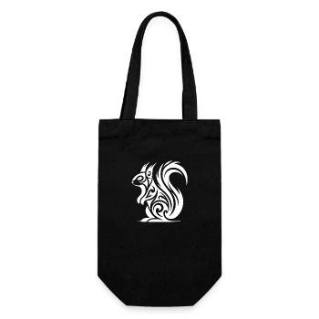 Cute Squirrel in Tattoo Style - Gift Bag for Bottles - black - Front