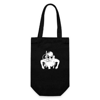 Sport Taucher mit Geräte Ausrüstung - Geschenkbeutel für Flaschen - Schwarz - Vorne