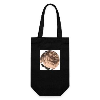 Rosenblüte - Geschenkbeutel für Flaschen - Schwarz - Vorne