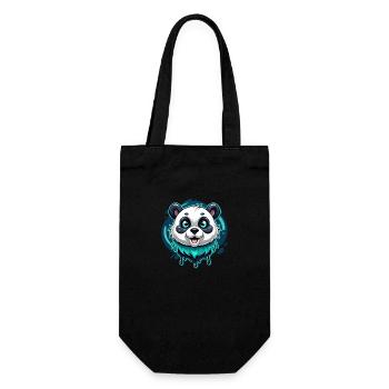 panda - Gift Bag for Bottles - black - Front