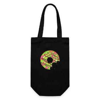 donut croquer manger boucher patisserie 1 34 Q - Sac à bouteille - noir - Devant