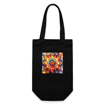 Mandala Time 2 - Geschenkbeutel für Flaschen - Schwarz - Vorne