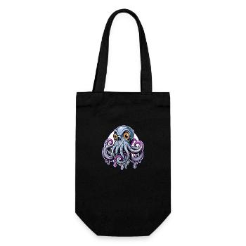 pieuvre - Sac à bouteille - noir - Devant