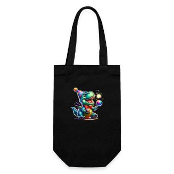 Dino de fête - Sac à bouteille - noir - Devant