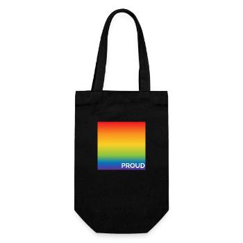 Rainbow Pride Flag - Geschenkbeutel für Flaschen - Schwarz - Vorne