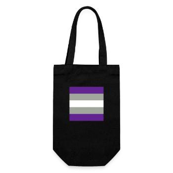 Badge de drapeau de fierté Greysexual - Sac à bouteille - noir - Devant