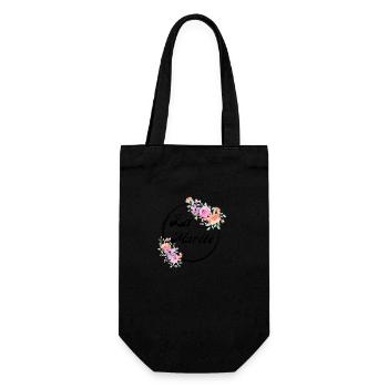 La mariée floral rose -idée cadeau la mariée - Sac à bouteille - noir - Devant