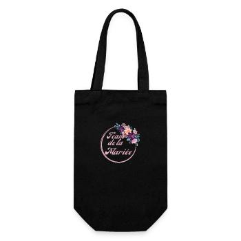 Team de La mariée floral rose-idée cadeau Evjf - Sac à bouteille - noir - Devant