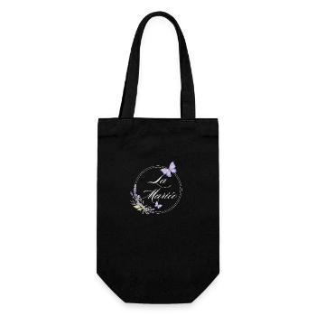 La mariée papillon -idée cadeau la mariée - Sac à bouteille - noir - Devant