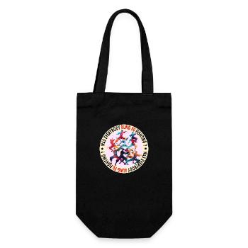 Kung Fu Kämpfen - Geschenkbeutel für Flaschen - Schwarz - Vorne