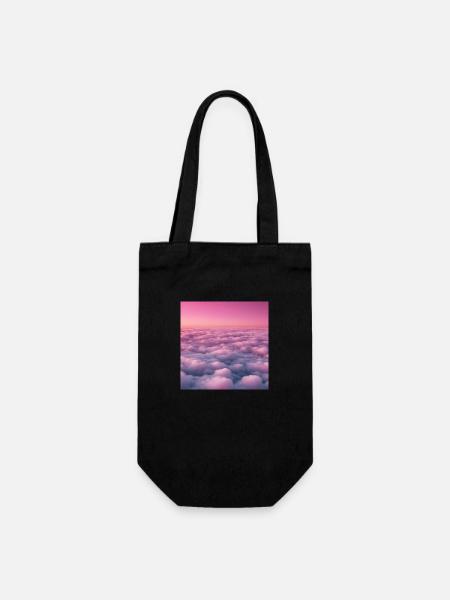 Colorful clouds - Gift Bag for Bottles - black