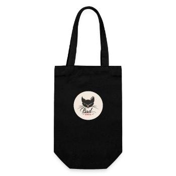 Bad Kitten Badge - Nasty Kitten - Gift Bag for Bottles - black - Front