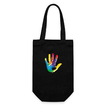 Regenbogen - Geschenkbeutel für Flaschen - Schwarz - Vorne