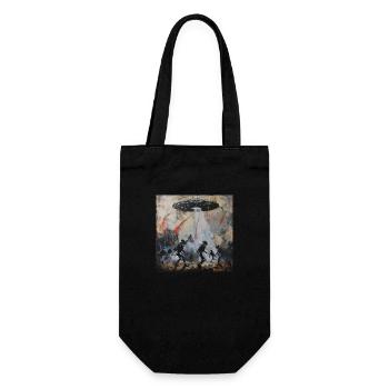 Alien Streetart - Gift Bag for Bottles - black - Front