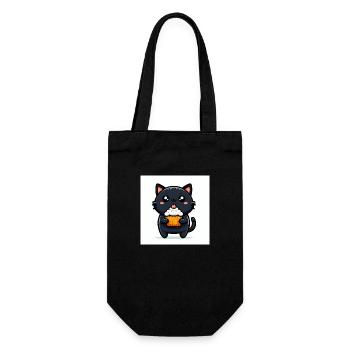 Sweet Kitty Black assis avec Cupcake - Sac à bouteille - noir - Devant