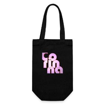 Corinna2 - Geschenkbeutel für Flaschen - Schwarz - Vorne