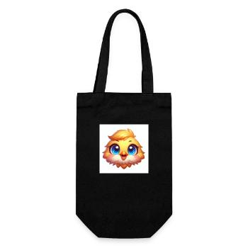 Sweet chick The cute chick with big eyes blue - Gift Bag for Bottles - black - Front