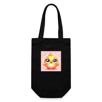 Sweet Chick Le poussin rond mignon - Sac à bouteille - noir - Devant