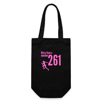 261 marathon more thna a number - Gift Bag for Bottles - black - Front