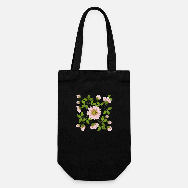 Fleur - Sac à bouteille - noir