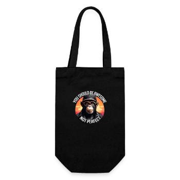 You should be great, not perfect - Gift Bag for Bottles - black - Front