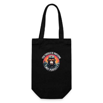 You should be great, not perfect - Gift Bag for Bottles - black - Front