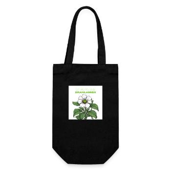 Paprika Pflanze König Blüte - Geschenkbeutel für Flaschen - Schwarz - Vorne