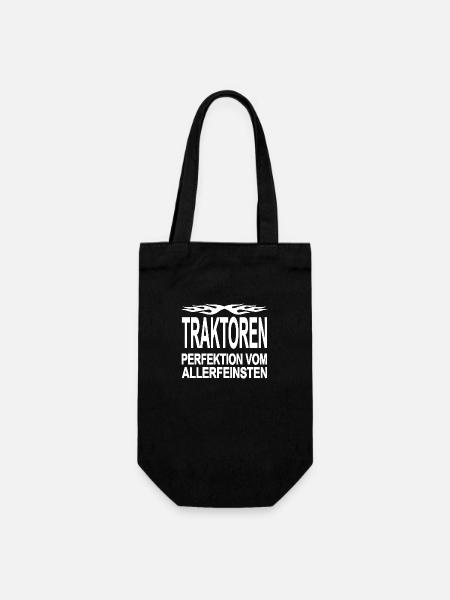 Traktor - Geschenkbeutel für Flaschen - Schwarz