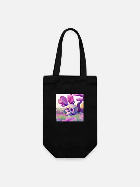 Skull in Paradise - Geschenkbeutel für Flaschen - Schwarz