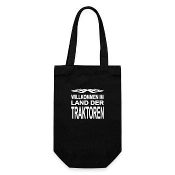 Traktor - Geschenkbeutel für Flaschen - Schwarz - Vorne