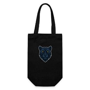 Mascot Panther Head Design - Gift Bag for Bottles - black - Front