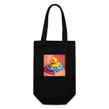 Canard baignant dans un monde fantastique Hyperréalisme - Sac à bouteille - noir - Devant