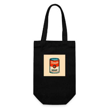Tomato tin in risography retro design - Gift Bag for Bottles - black - Front