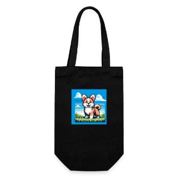 Funny dog - Gift Bag for Bottles - black - Front
