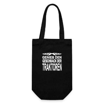 Traktor - Geschenkbeutel für Flaschen - Schwarz - Vorne