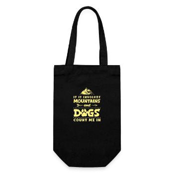 Climbing Mountains Climbing Wall Mountains - Gift Bag for Bottles - black - Front