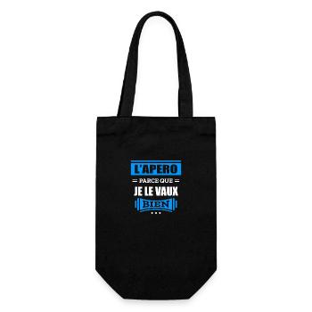 L'APÉRO PARCE QUE JE LE VAUX BIEN - Sac à bouteille - noir - Devant