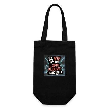 la vie est un long fleuve tranquille - Sac à bouteille - noir - Devant