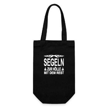 Segeln - Geschenkbeutel für Flaschen - Schwarz - Vorne