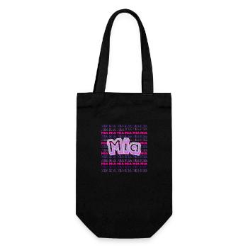 Vorname Mia - Geschenkbeutel für Flaschen - Schwarz - Vorne