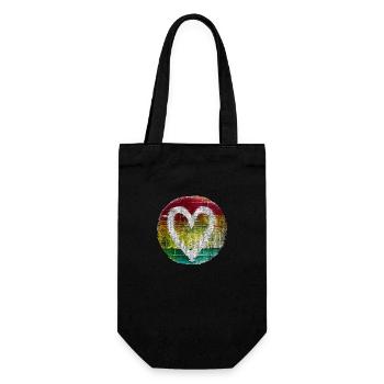 Heart Color Colored Artist - Gift Bag for Bottles - black - Front