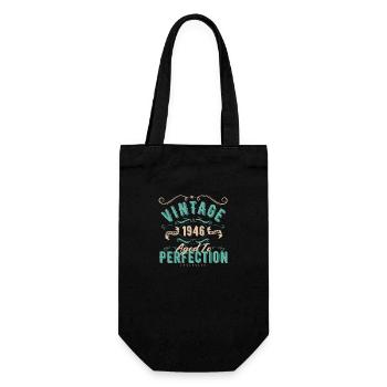 Vintage 1946 - 1946 Birthday Gift - Gift Bag for Bottles - black - Front
