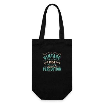 Vintage 1954 - 1954 Birthday Gift - Gift Bag for Bottles - black - Front